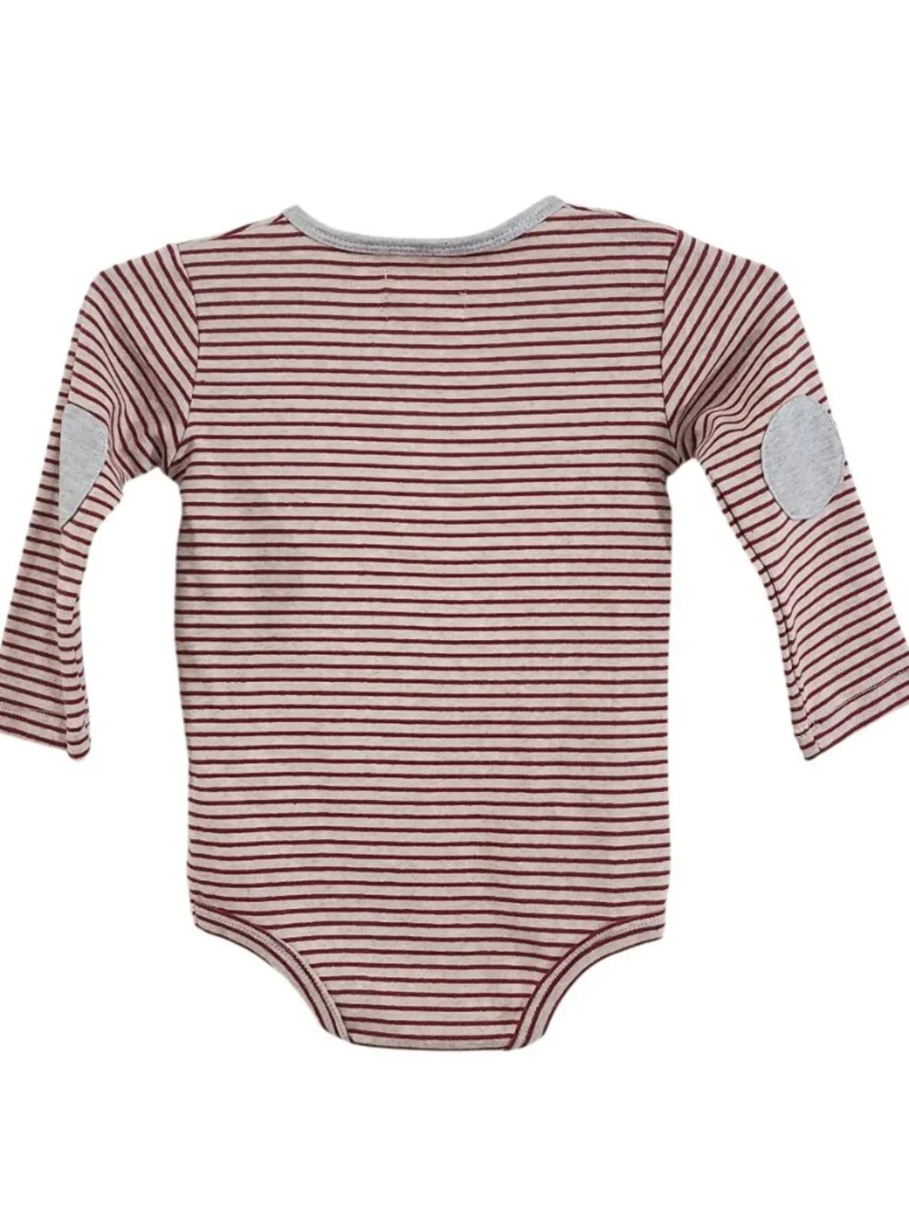 NWT - Me & Henry Red Stripe Long Sleeve Henley baby bodysuit Boy size 12/18m